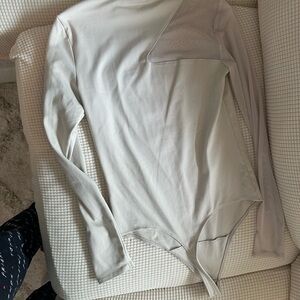 Abercrombie & Fitch Gray Long Sleeve Bodysuit